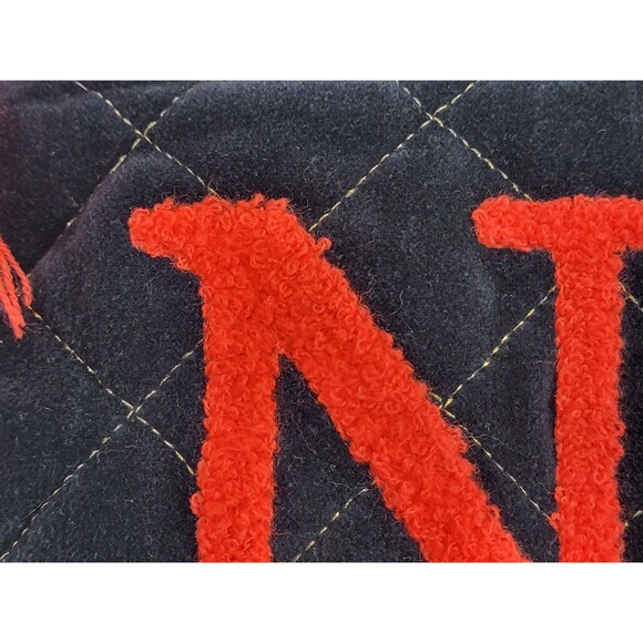 Macchia di Ruggine Black‎ & Orange Velvet Quilted Zip Pouch Bag Purse Clutch EUC - Picture 2 of 9